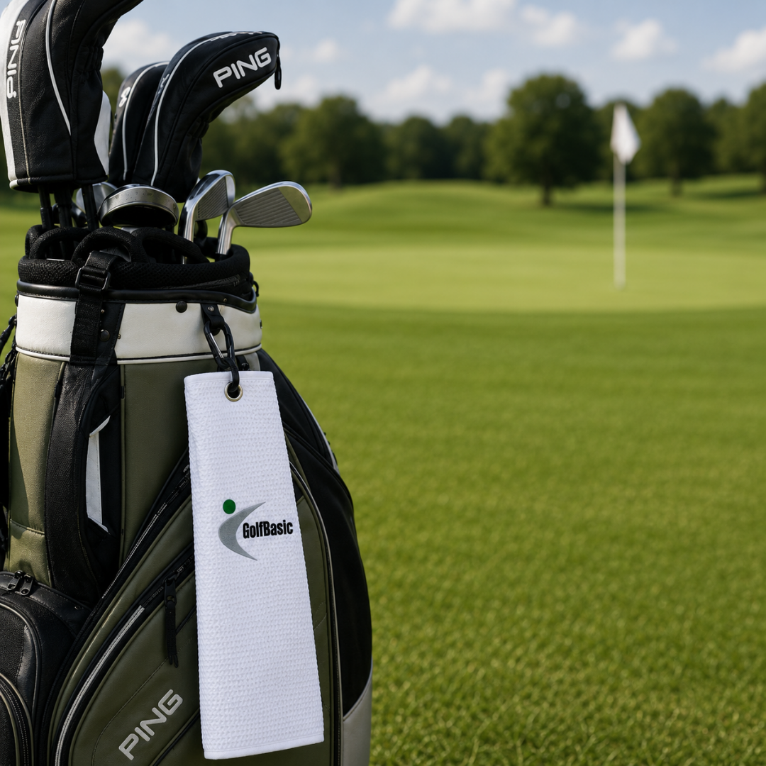 GolfBasic Microfibre Golf Towel with Carabiner