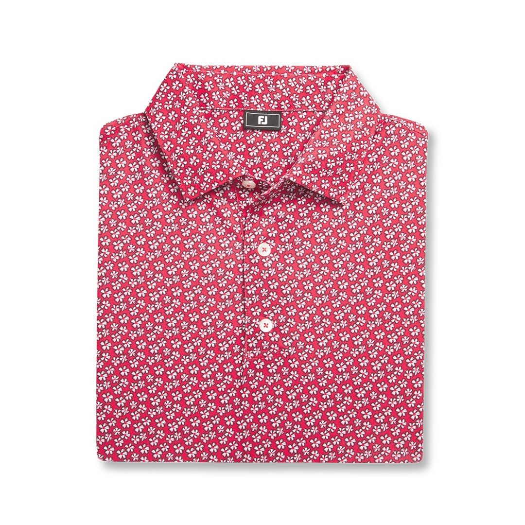 FootJoy Men's Floral Sketch Print Golf Polo T-Shirt