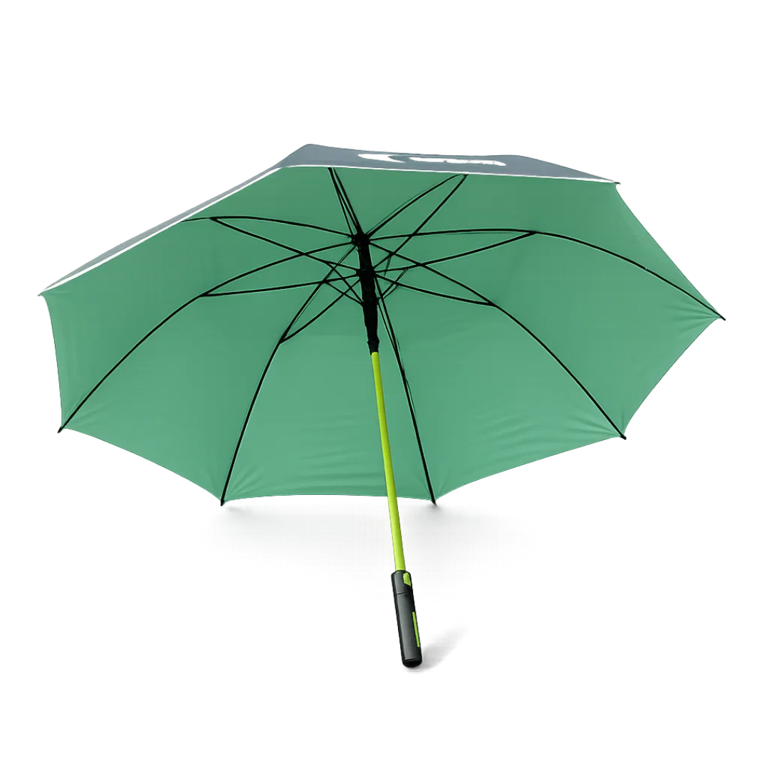 GolfBasic 60'' Double Canopy Golf Umbrella (Black/Lime)