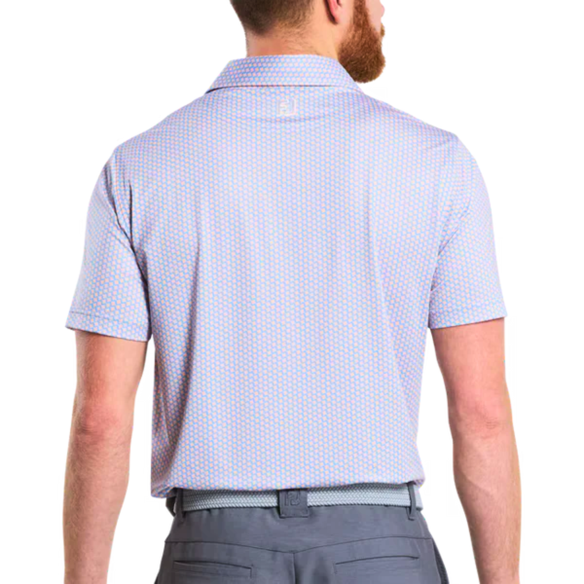FootJoy Men's Hound Stooth Geo Golf Polo T-Shirt