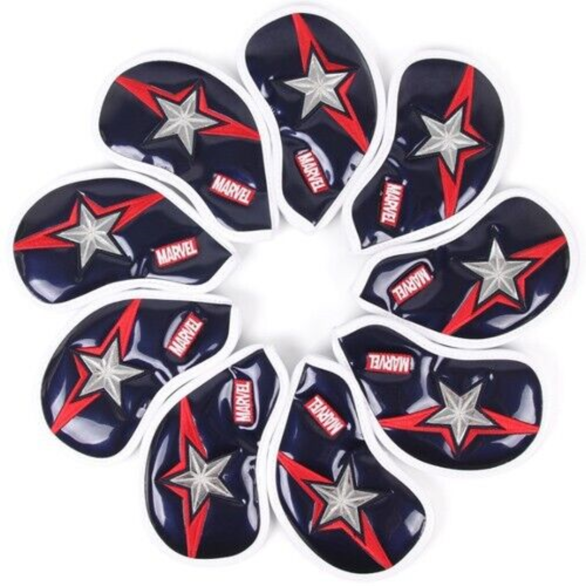 Volvik Marvel Captain America Iron Face Covers (9 pcs Set)