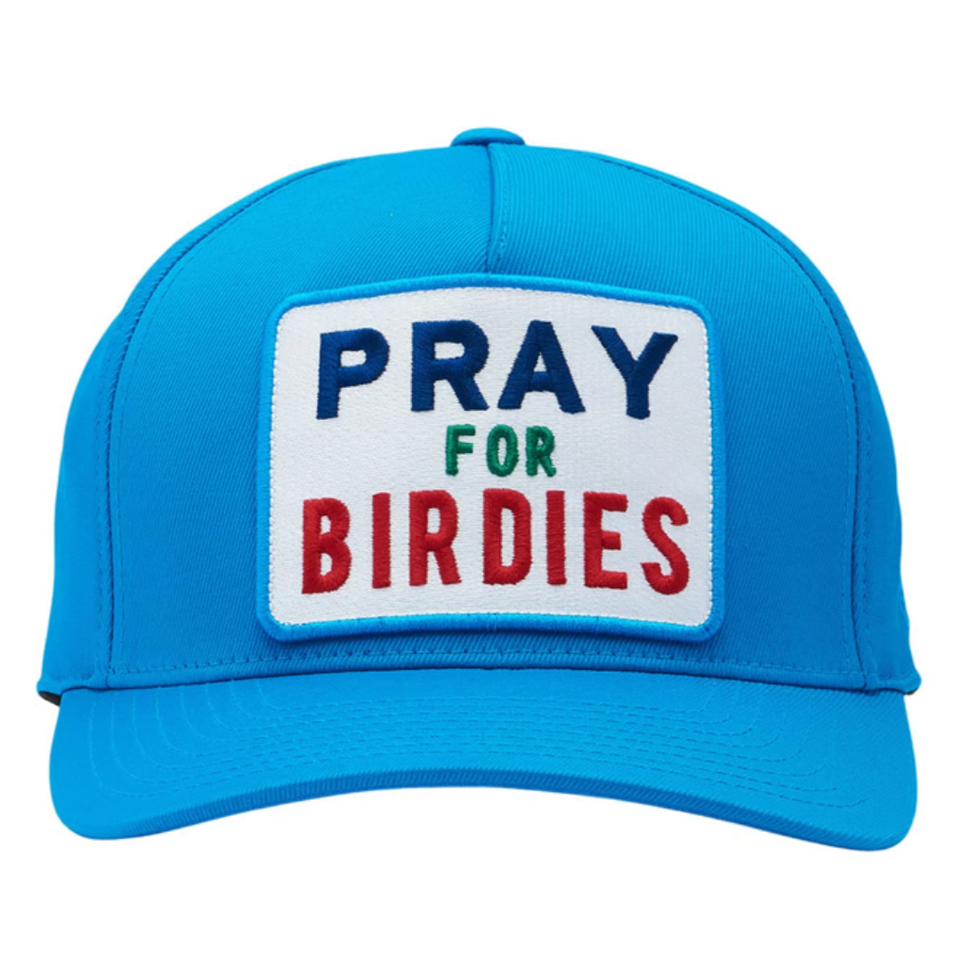 G/FORE Blue PRAY FOR BIRDIES SNAP Embroidered Baseball Cap