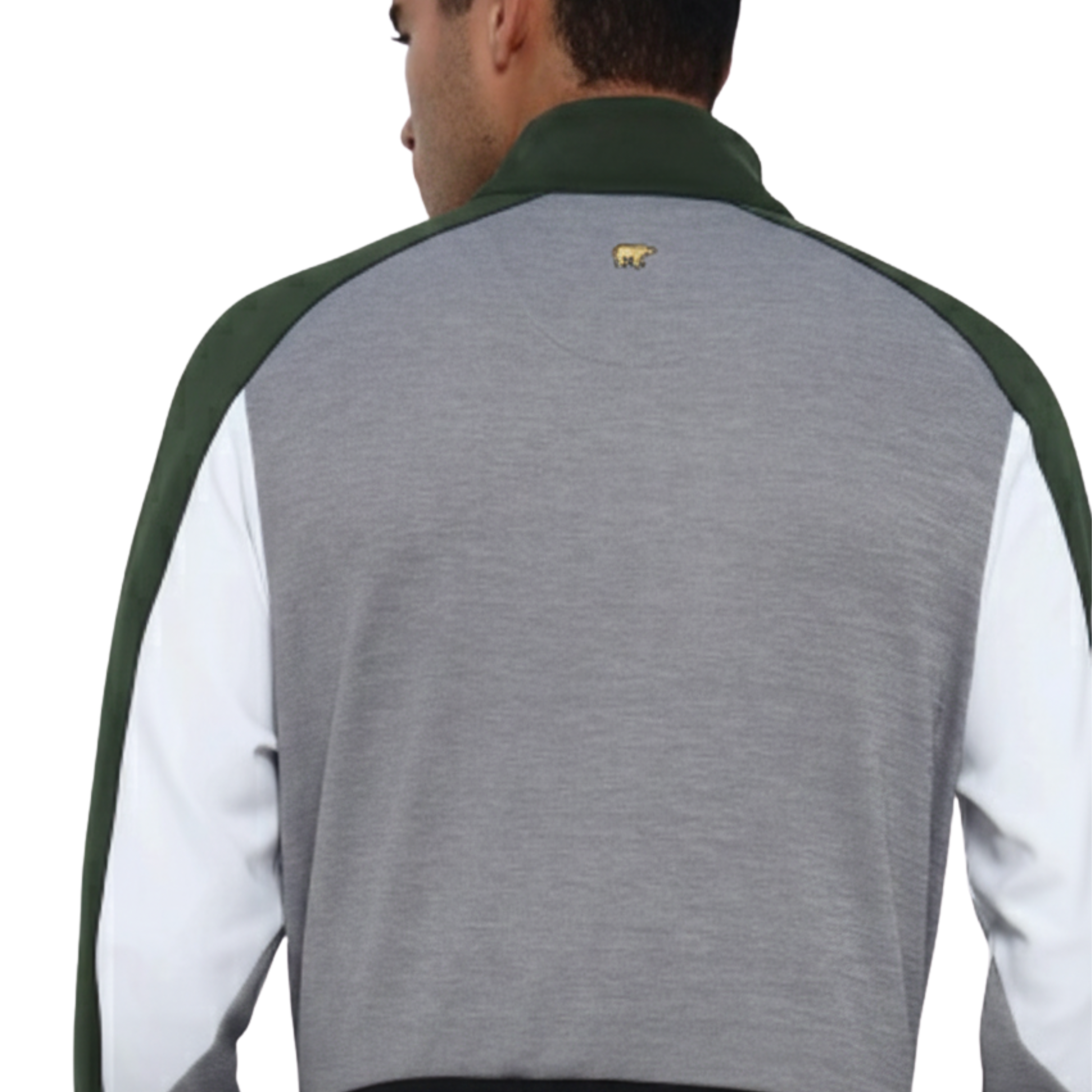 Jack Nicklaus Men’s Color Block 1/4 Zip Performance Golf Polo Long Sleeve T-Shirt