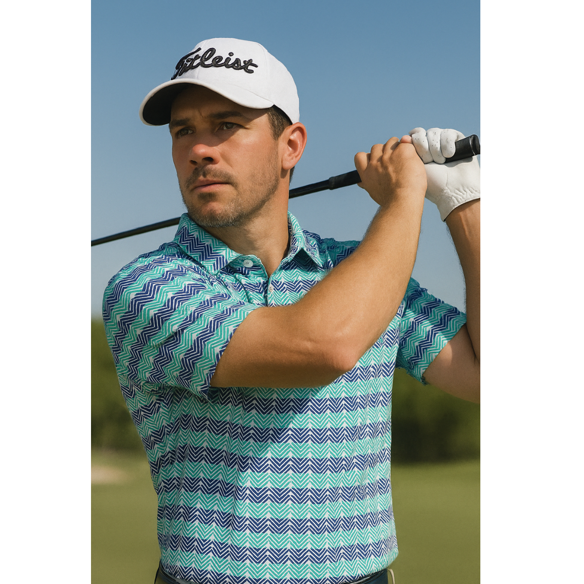 Jack Nicklaus Men's Zig Zag Golf Polo T-Shirt