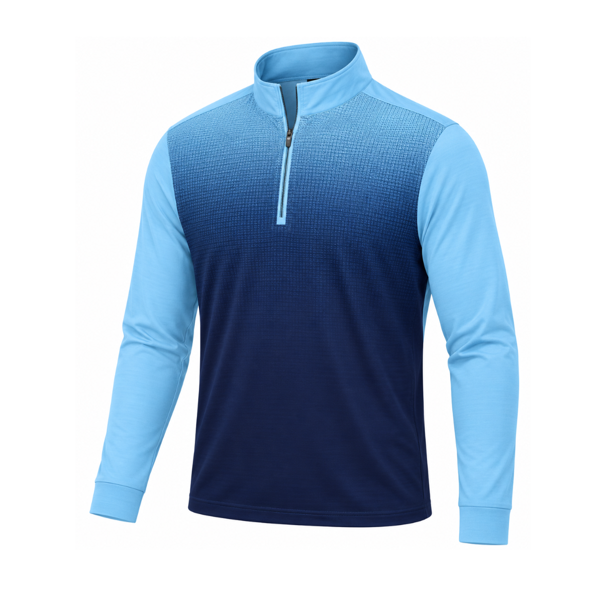 Greg Norman Galaxy 1/4 Zip Mock Pullover for Men gray heather front view