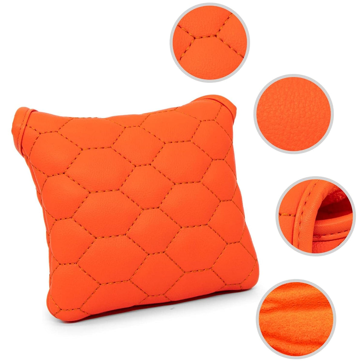 GolfBasic Orange Mallet Putter Head Cover