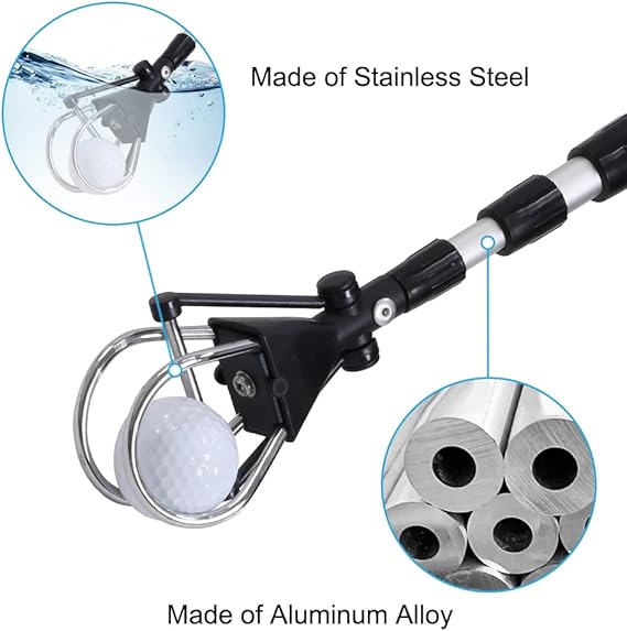 GolfBasic 15ft Telescopic for Water Golf Ball Picker