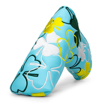 GolfBasic Lucky Shamrock Golf Blade Putter Cover - Sky
