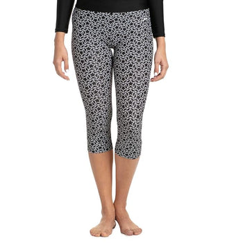Speedo Women's Printed Contrast Swim Capri front view