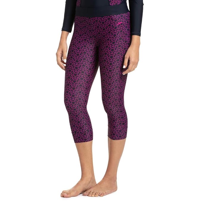 Speedo Women's Printed Contrast Swim Capri