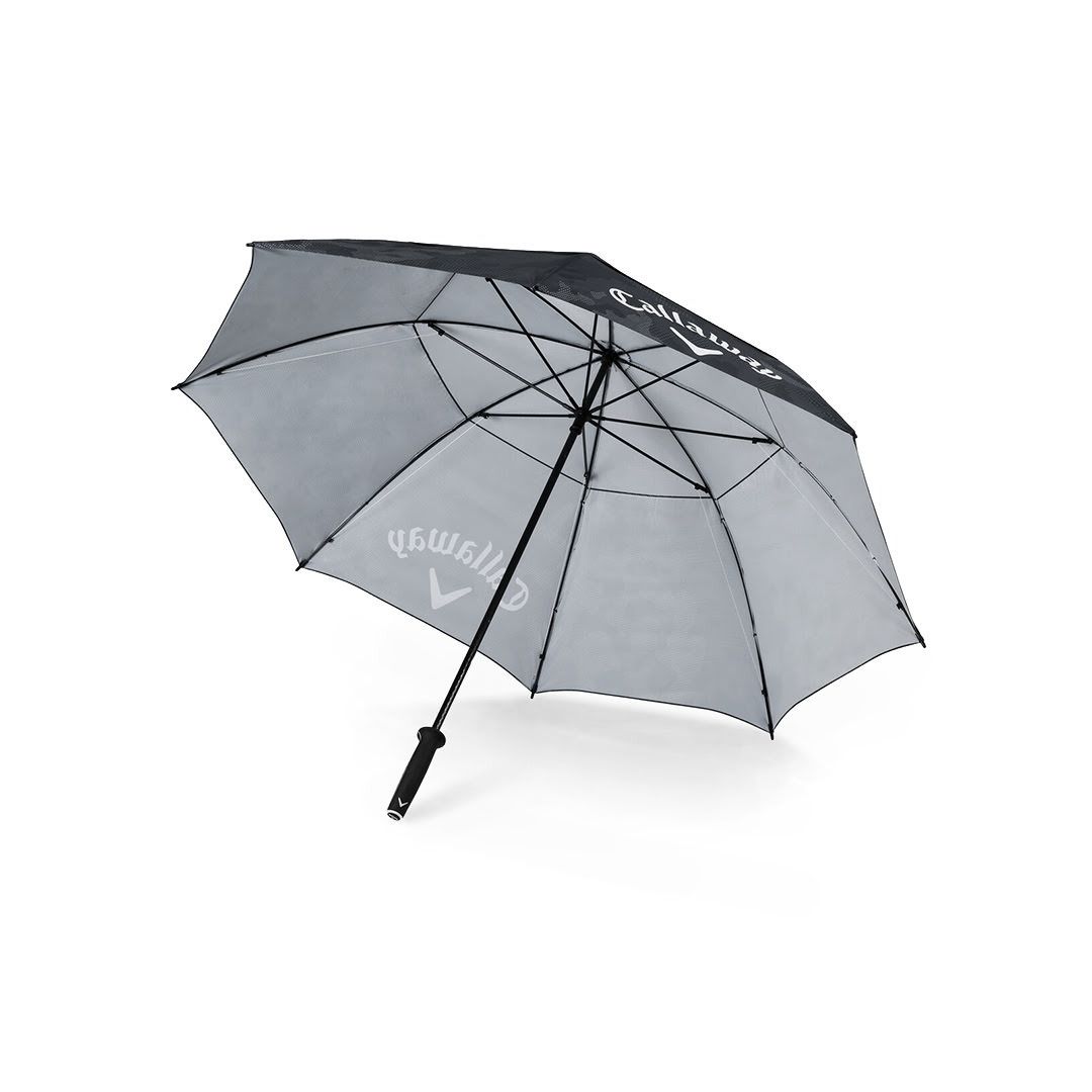 Black Callaway umbrella with a brand logo on a white background