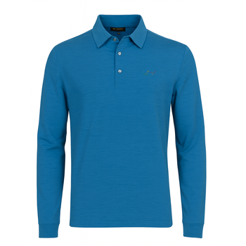 Greg Norman Heathered Long Sleeve Polo T-Shirt (US Size)