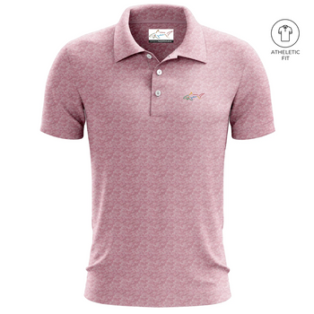 Greg Norman Men’s Blush Fairway Golf Athletic Fit Polo (US Size)