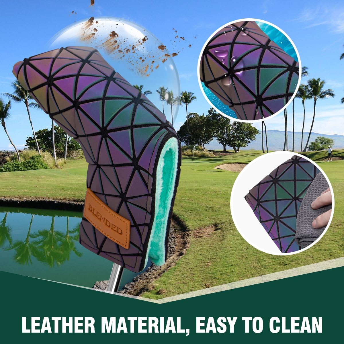 GolfBasic Diamond Cut Golf Blade Putter Cover