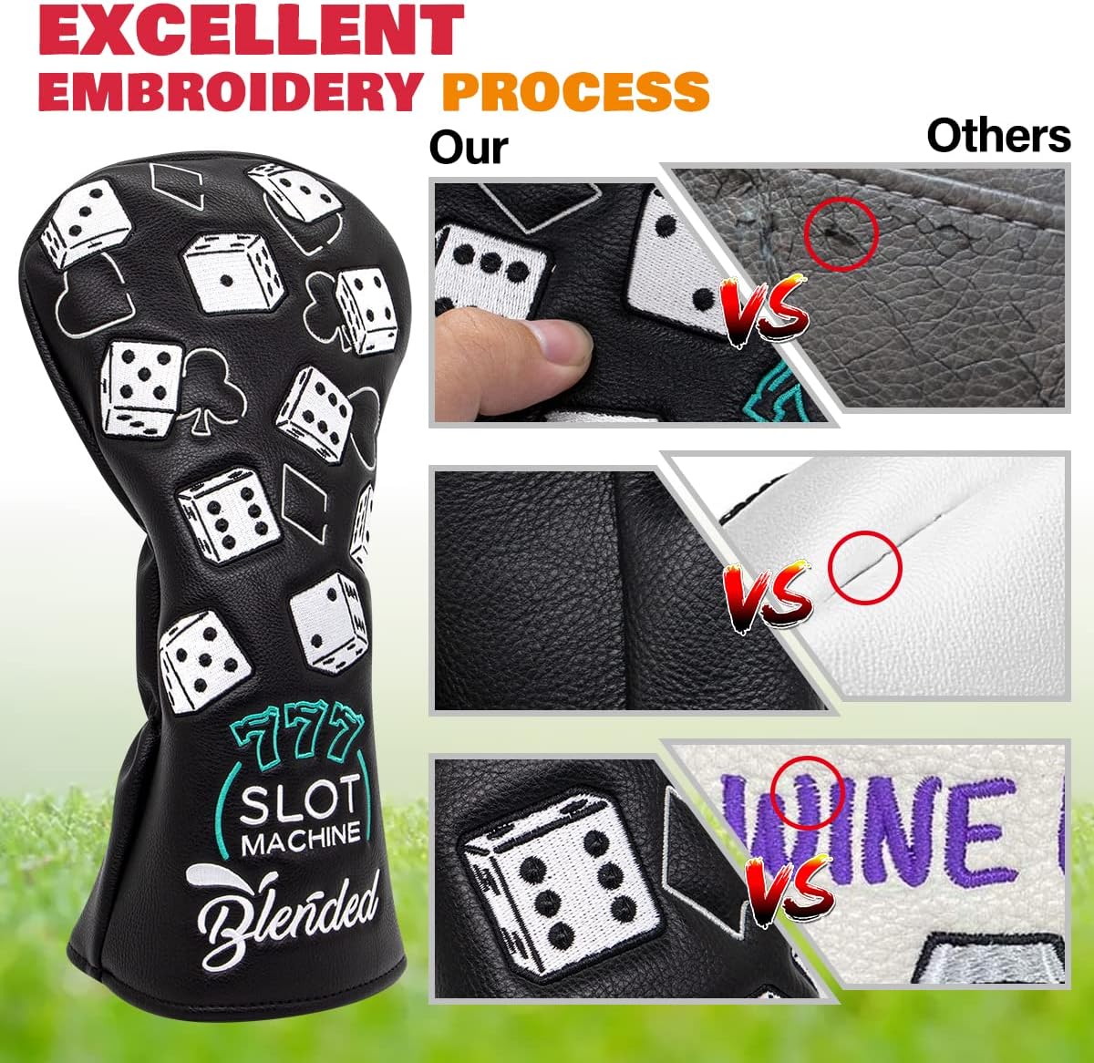 GolfBasic Lucky 777 Golf Headcover Set