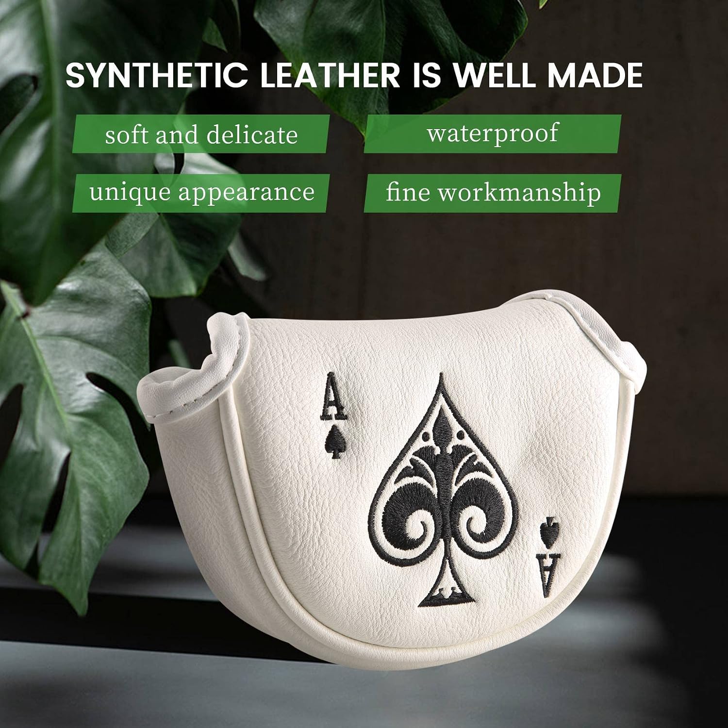 GolfBasic PU leather Half Mallet Putter Head Cover