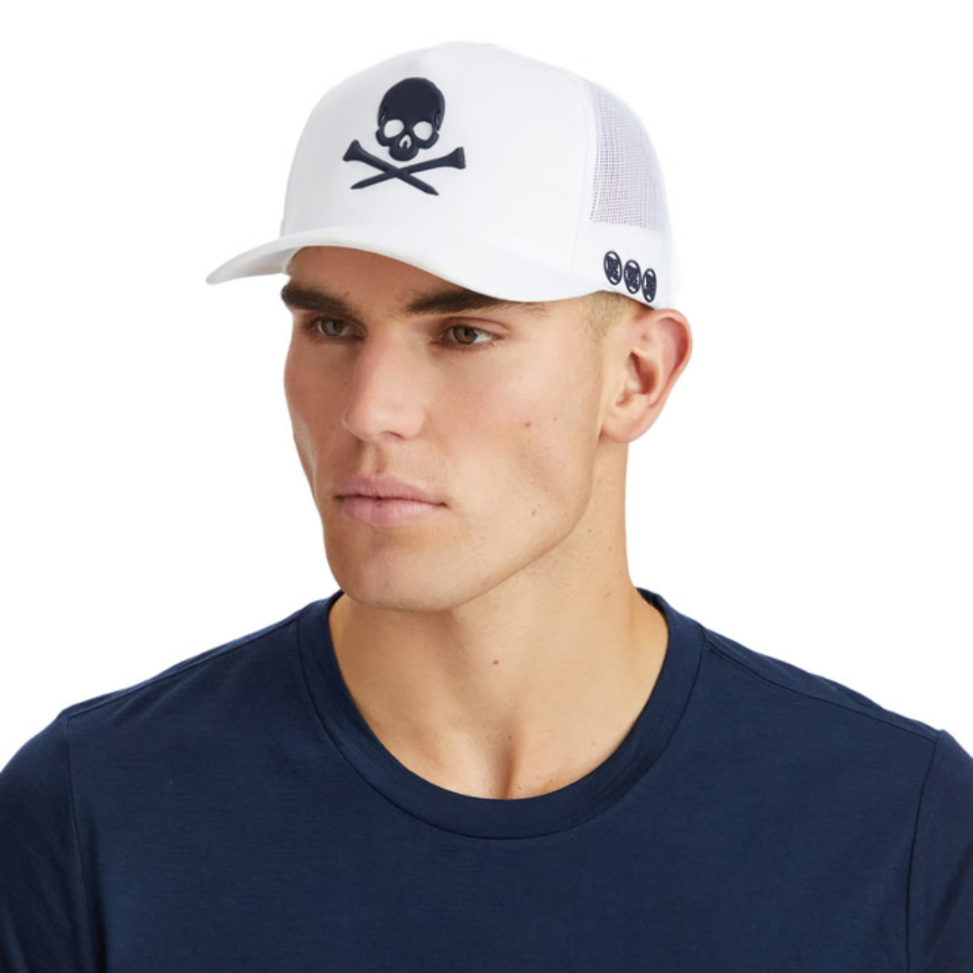 G/FORE Men's Skull & T'S Trucker Adjustable Cap