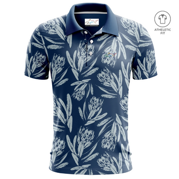 Greg Norman Men’s Midnight Drive Golf Athletic Fit Polo (US Size)