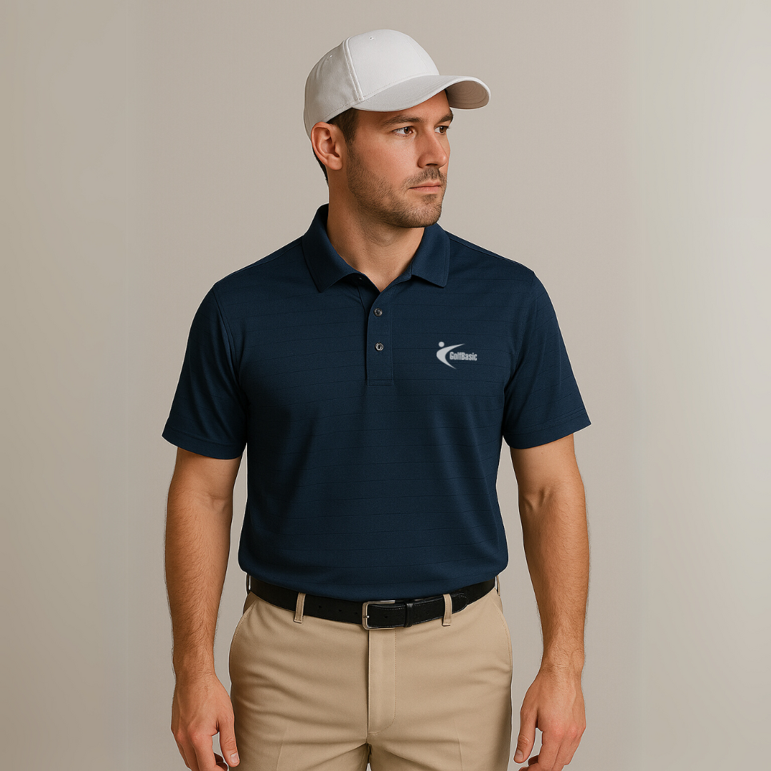 GolfBasic Lowkey Stripe Men's Polo T-shirt