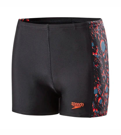 Speedo Boy's Endurance 10 Paint Blast Panel Print Aquashor