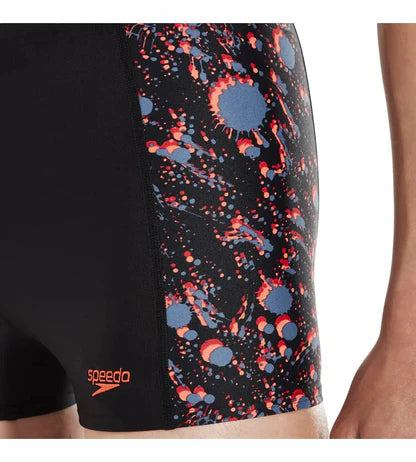 Speedo Boy's Endurance 10 Paint Blast Panel Print Aquashor