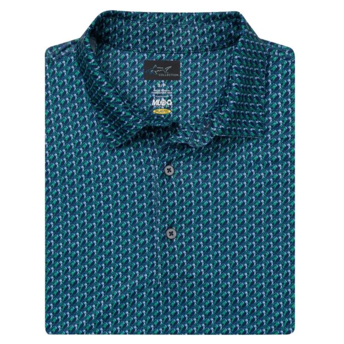 Greg Norman Men’s ML75 Parrot Paradise Golf Polo T-shirt (US Size)