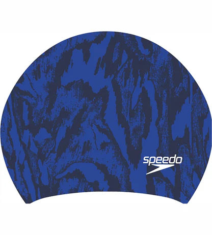 Speedo Women's Long Hair Printed Silicone Swim Caps