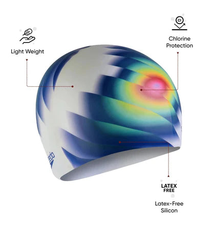 Speedo Unisex Digital Printed Swim Cap For Men and Women