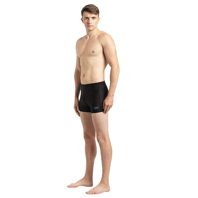 Speedo Mens Essential Houston Aquashort - Black & Beautiful Blue