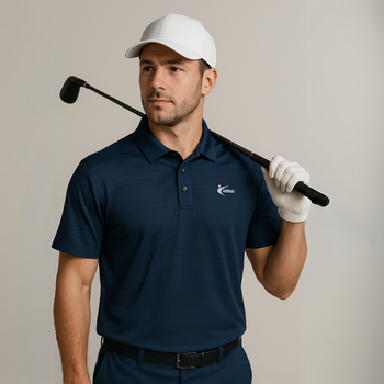 GolfBasic Lowkey Stripe Men's Polo T-shirt
