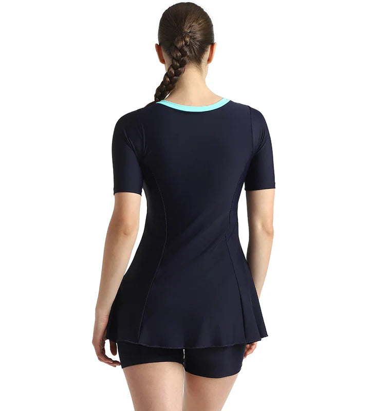 Speedo Endurance10 Closedback Sleeved Women's Swimdress With Boyleg