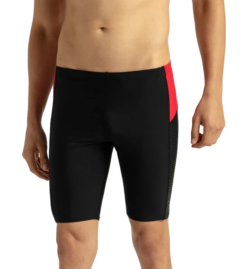 Speedo Men's Endurance 10 Dive Jammer Black, Fed Red & Dove Grey
