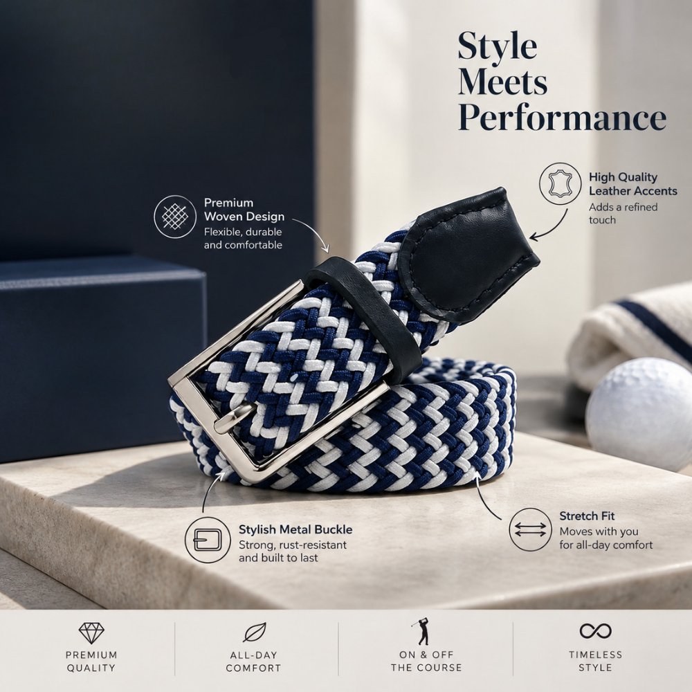 GolfBasic Premium Woven Braided Belt
