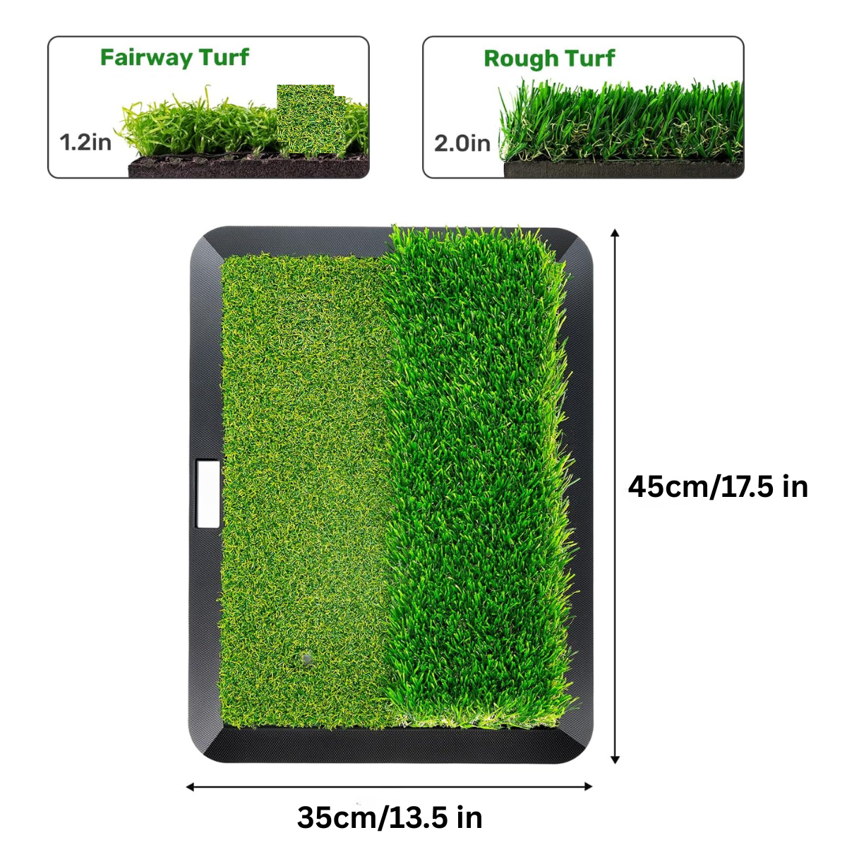 GolfBasic Dual Turf Golf Practice Mat