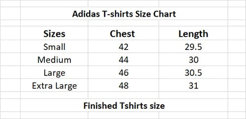 Adidas shirt best sale sizing