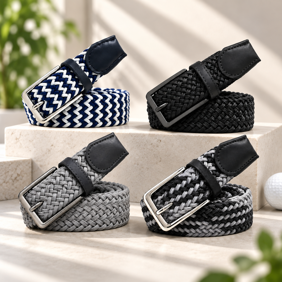 GolfBasic Premium Woven Braided Belt