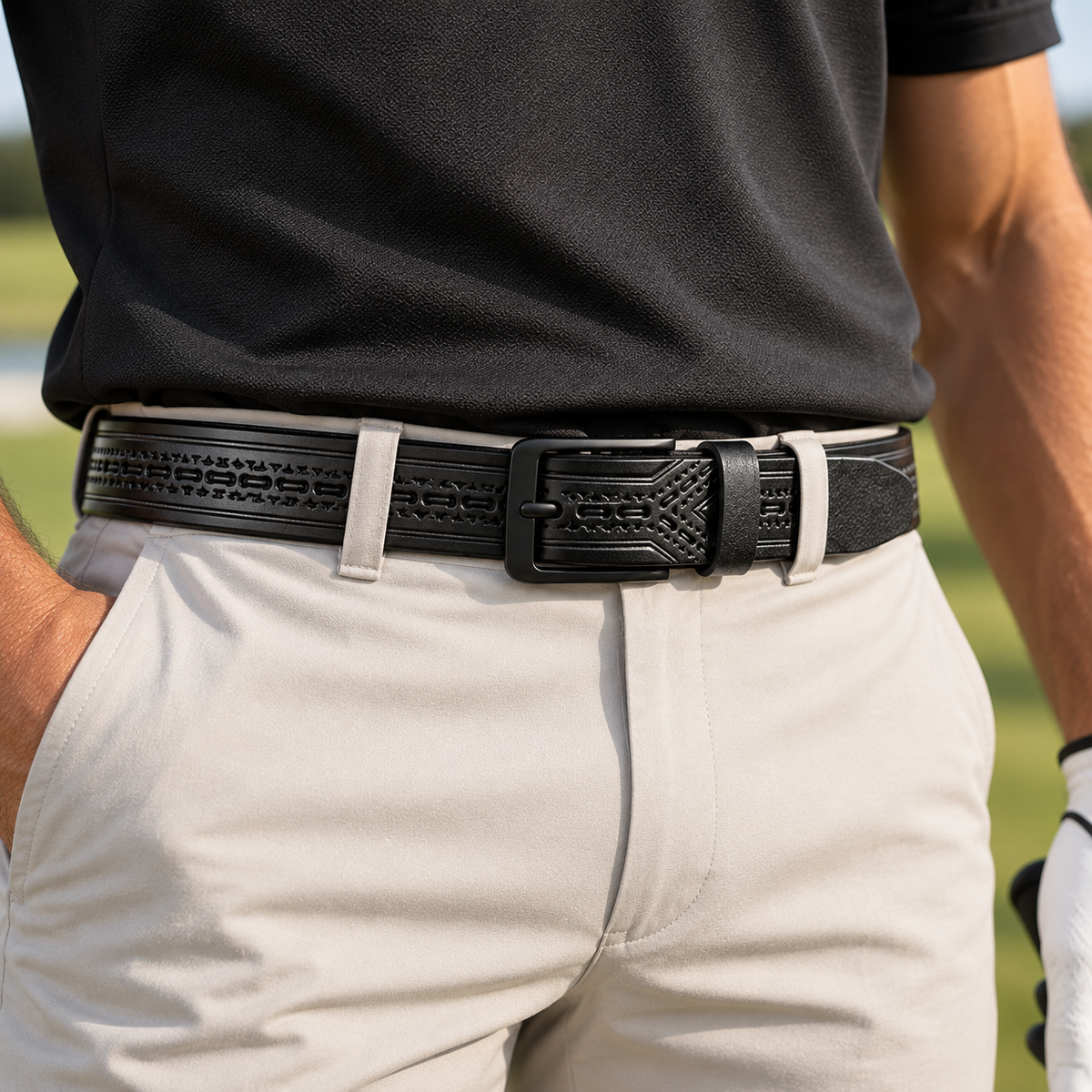 GolfBasic Elite 200 Leather Belt for Men