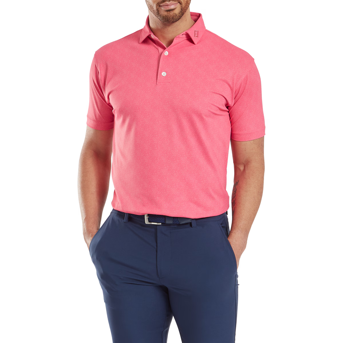 FootJoy Men's Speckle Print Golf Polo T-Shirt