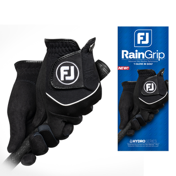 FootJoy Men’s Rain Grip Golf Glove  - Left Hand - Black/Assorted