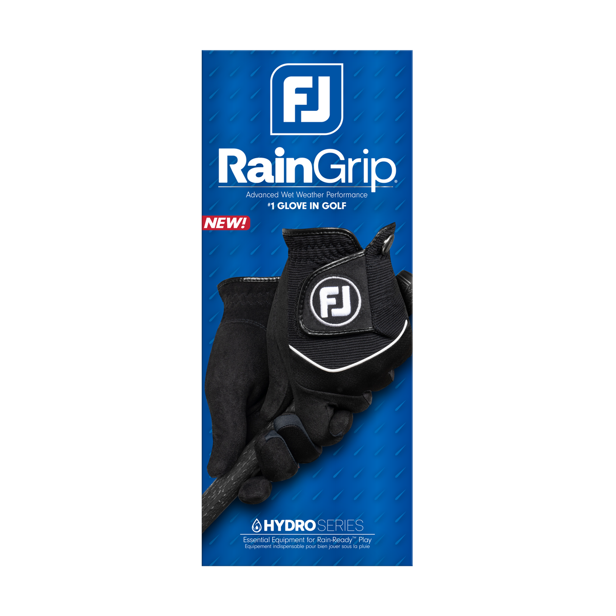 FootJoy Men’s Rain Grip Golf Glove  - Left Hand - Black/Assorted