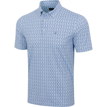Greg Norman Irons Golf Polo for Men front view in white