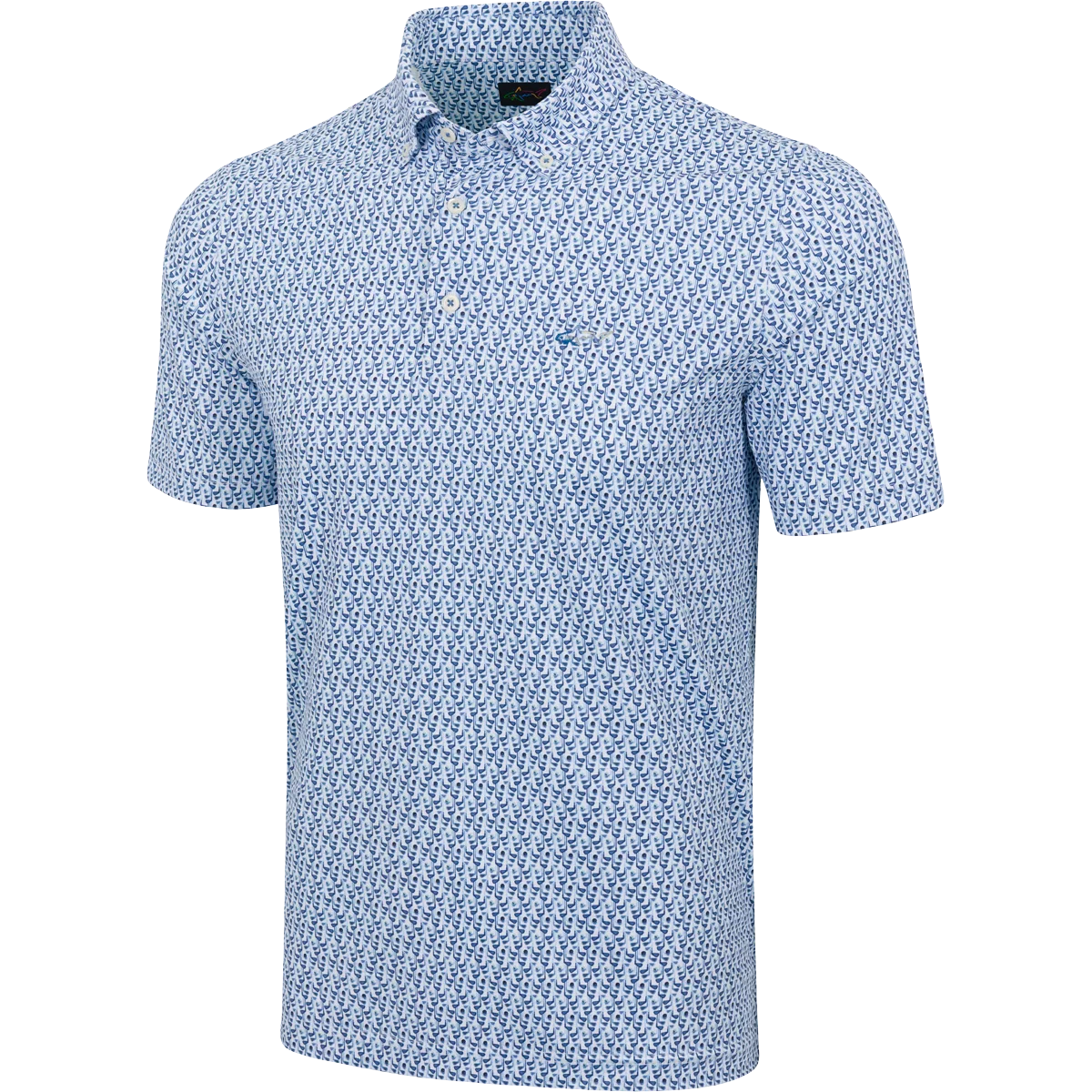 Greg Norman Irons Golf Polo for Men front view in white