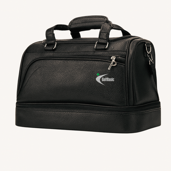 GolfBasic Premium Leather 2 Tier Bag