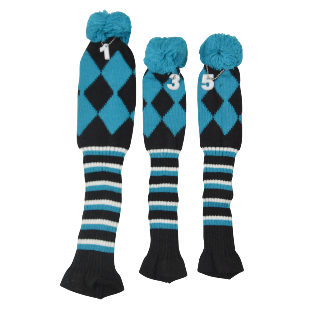 GolfBasic Knitted Head Covers (Set of 3 pcs)