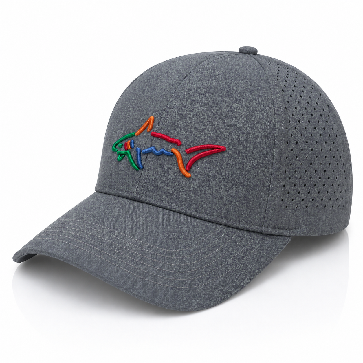 Greg Norman Performance Mesh Golf Cap Dark Gray