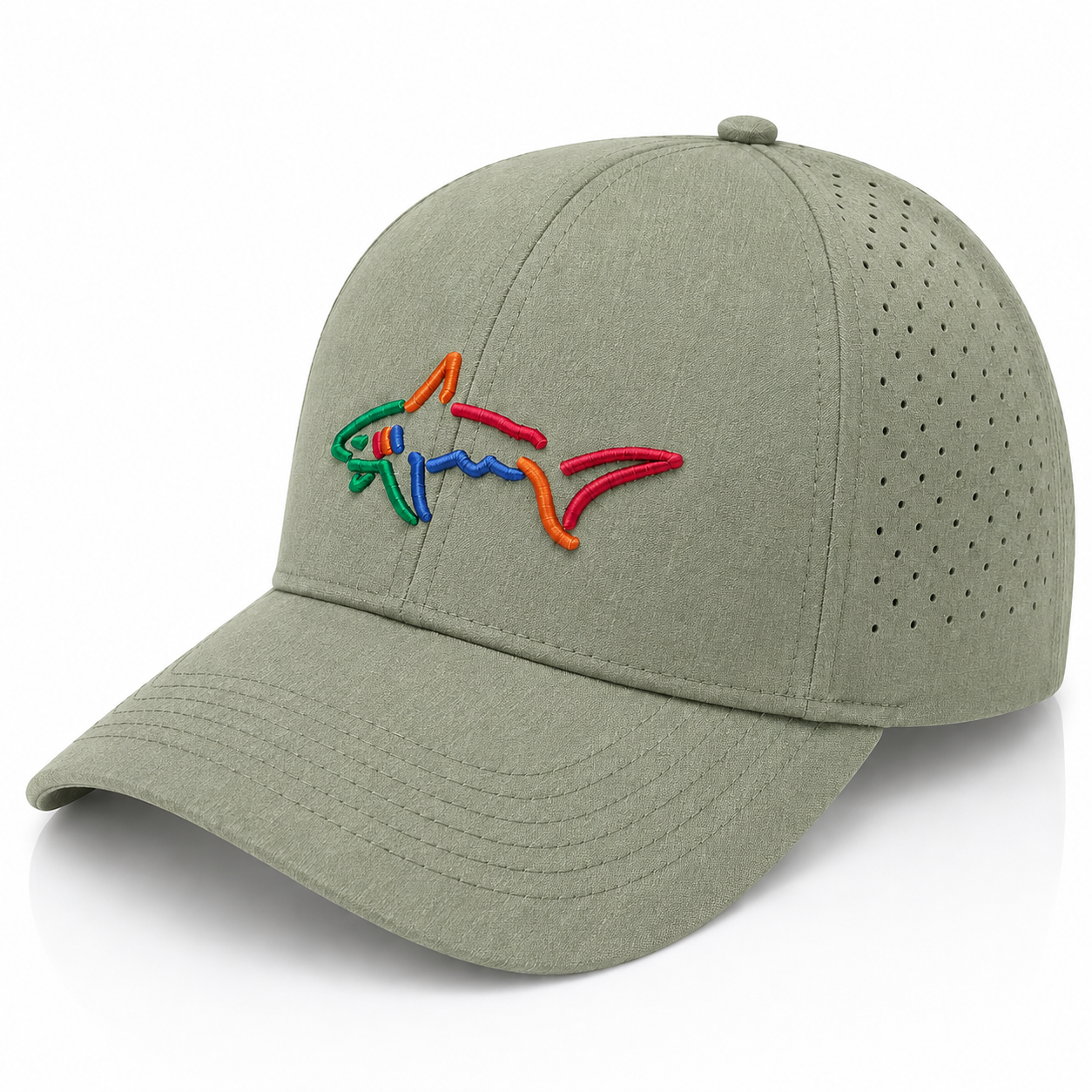 Greg Norman Performance Mesh Golf Cap Green