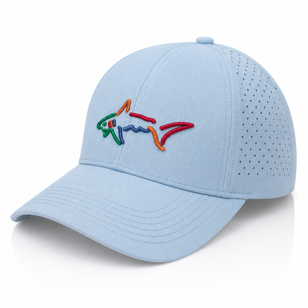 Greg Norman Performance Mesh Golf Cap sky blue 