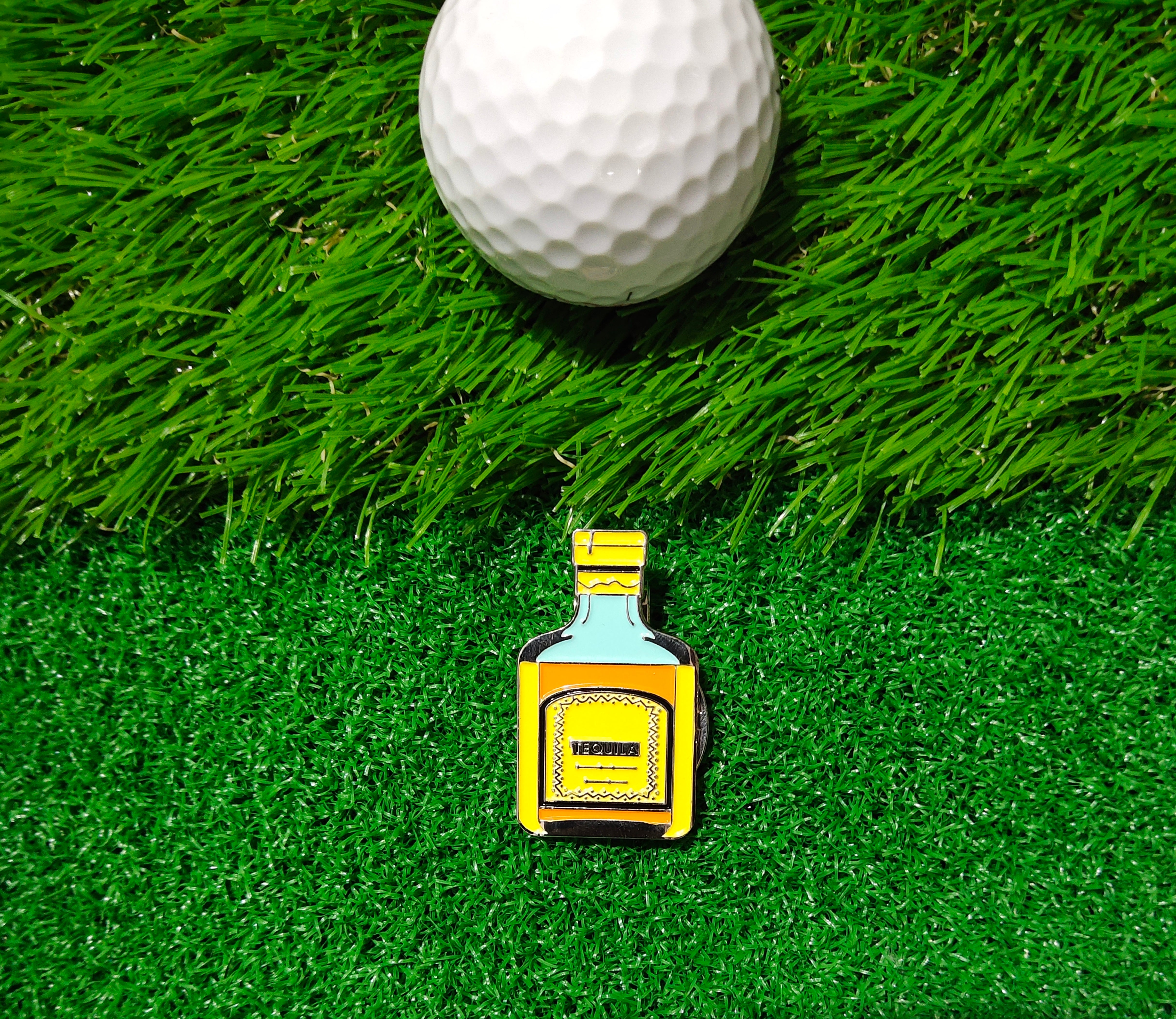 Tequila Golf Ball Magnetic Marker & Hat Clip