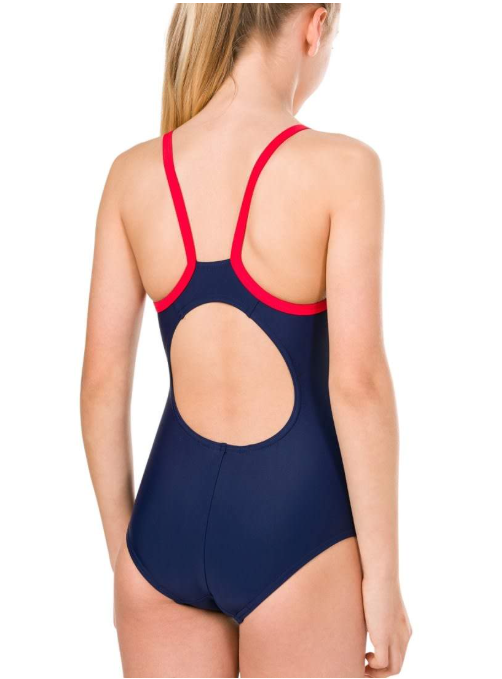 Speedo Girl's Gala Logo Thinstrap Muscleback Swimsuit