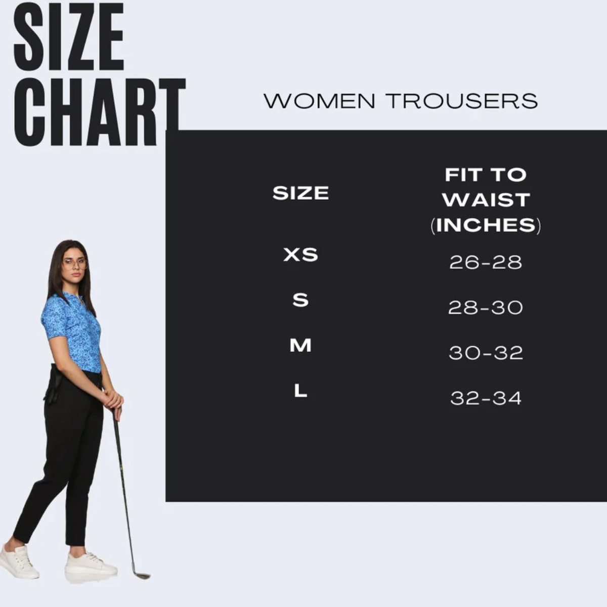 Styzen Womens Active Lite Golf Trousers (Flexi-Waist)